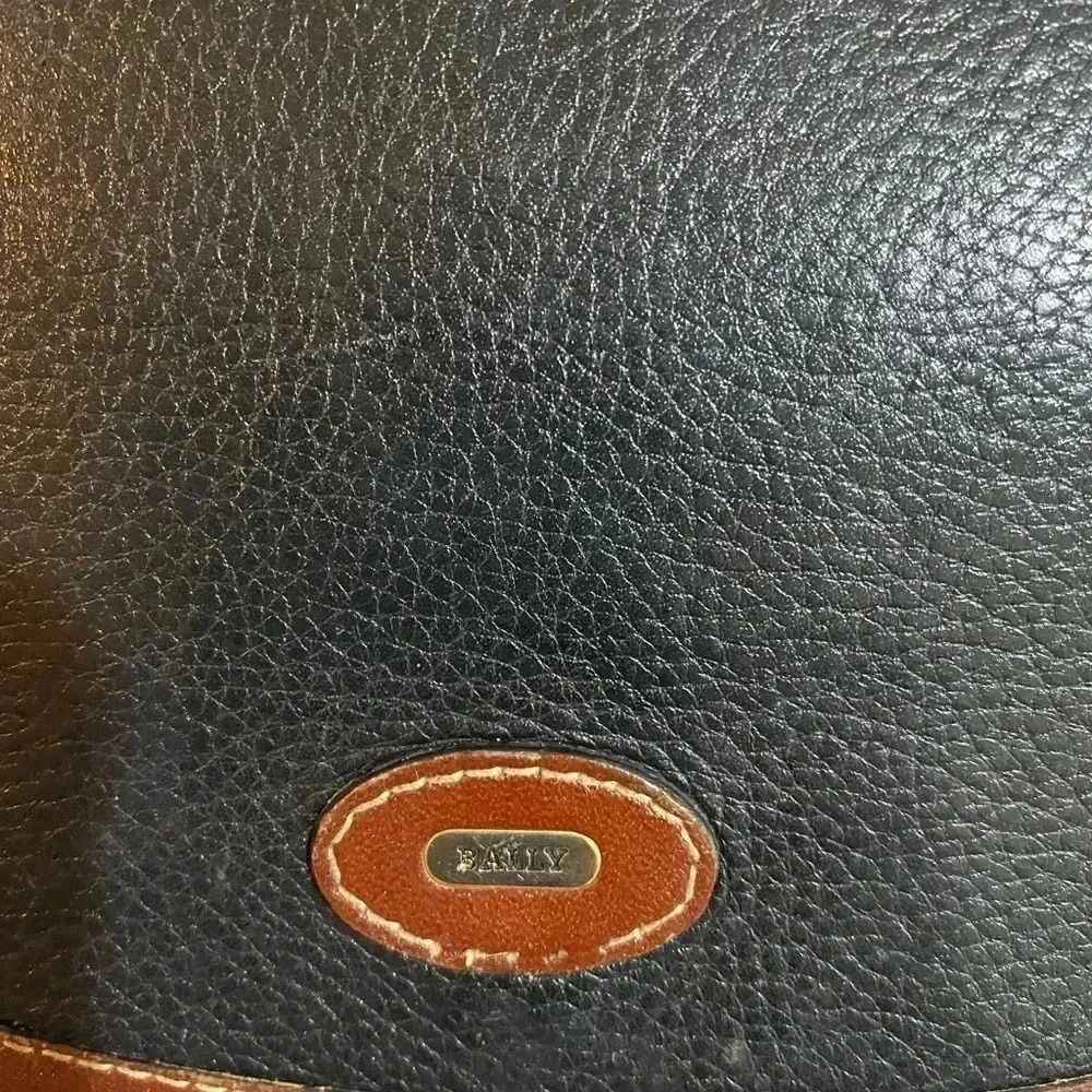 Bally vintage brown black leather crossbody handbag - Picture 9 of 14